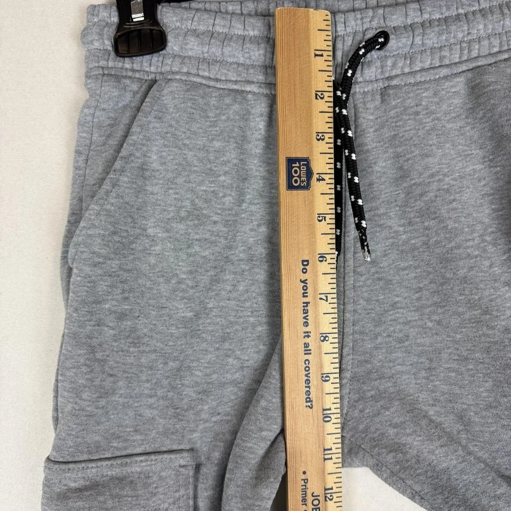 Hype. Pants Teens Small Gray Fleece Cargo Jogger Elastic‎ Waist Pockets